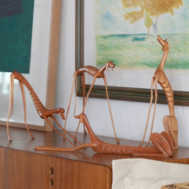 Wooden Dog Sculpture Baleia - Marcos de Sertânia
