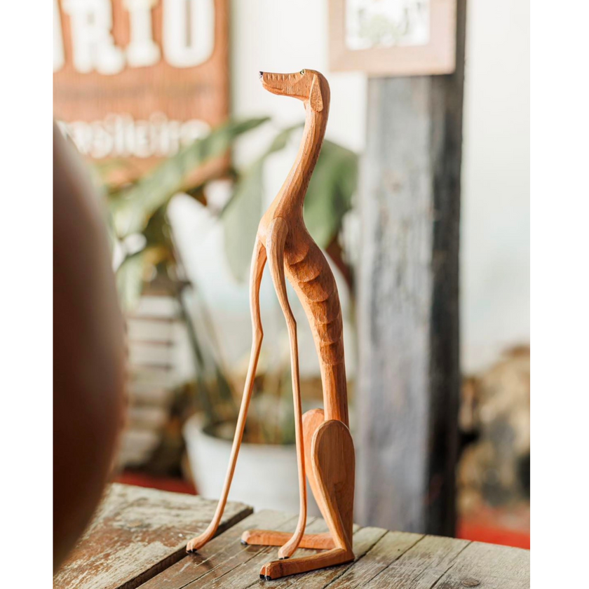 Wooden Sculpture — Baleia the Dog