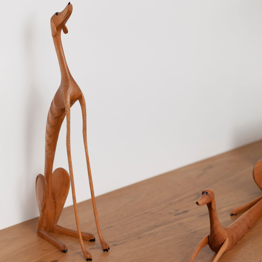 Wooden Dog Sculpture Baleia - Marcos de Sertânia