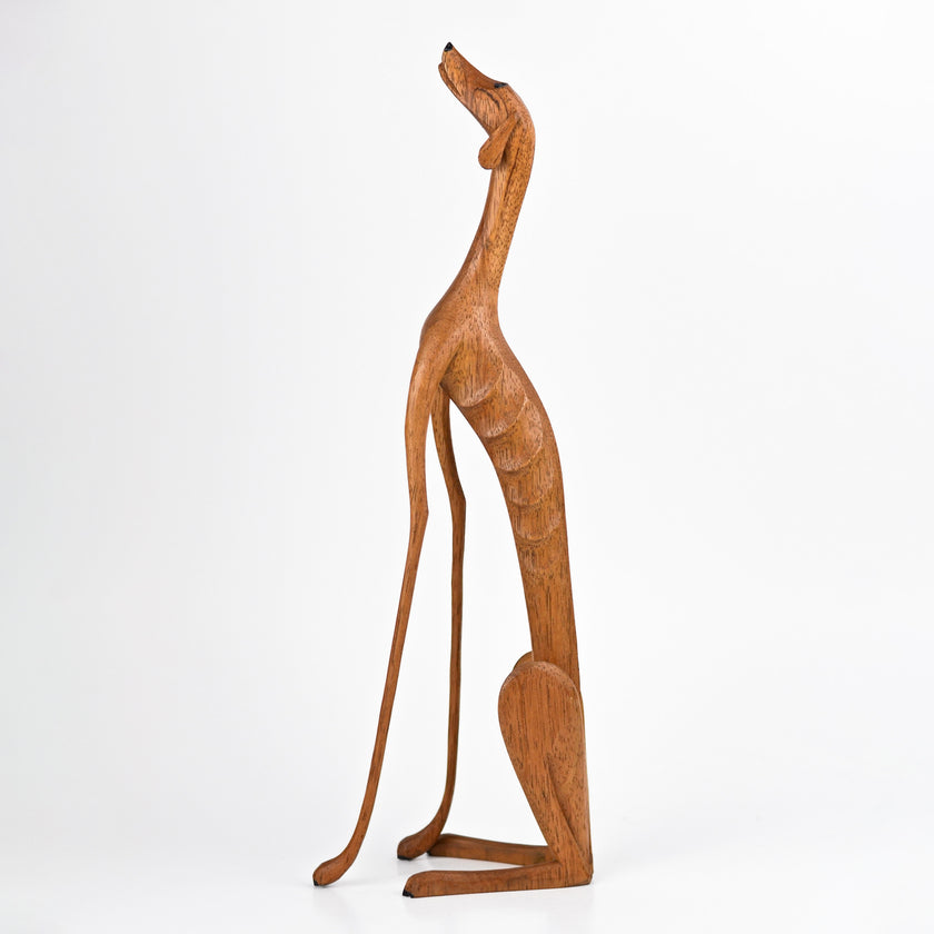 Wooden Dog Sculpture Baleia - Marcos de Sertânia